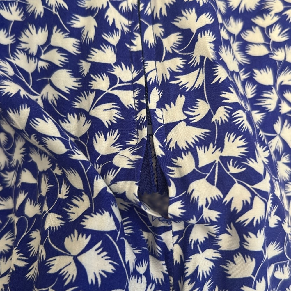 Jane Schaffhausen Belle France Blue & White Vintage Cottagecore Dress Women’s 6 - Picture 7 of 8